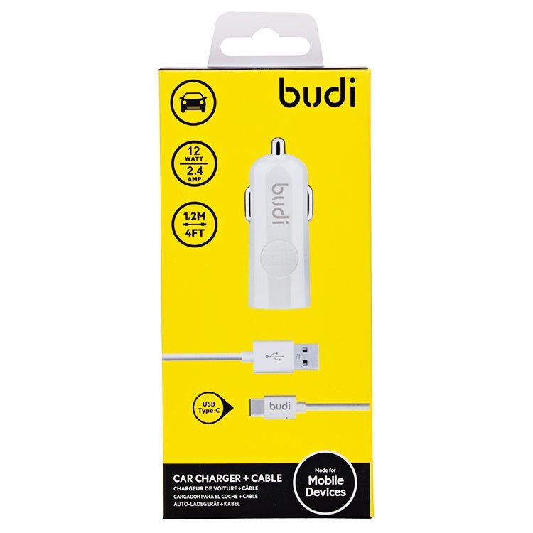 Charger car budi 12w with type-c white m8j062t-JM501258