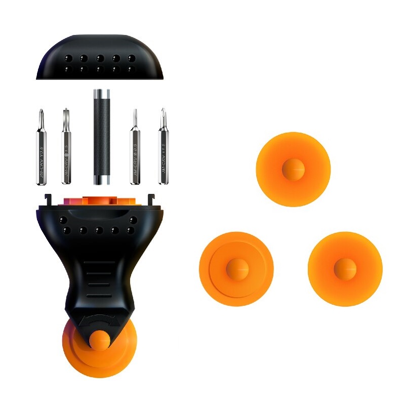 Screwdriver and roll opener set jakemy 9in1